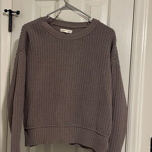 Aeropostale Women's Taupe Crew Neck Sweater